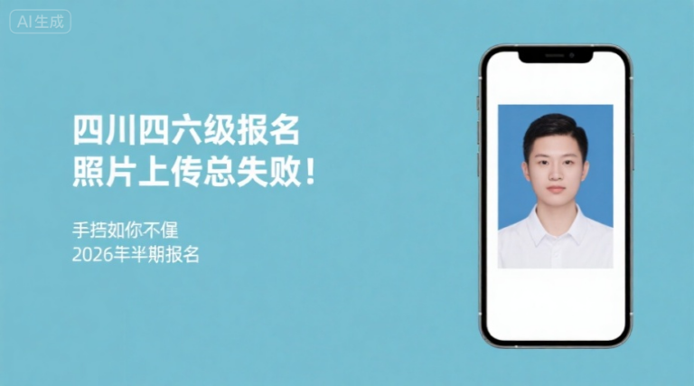 四川四六级报名照片上传总失败？手把手教你搞定2026下半年报名