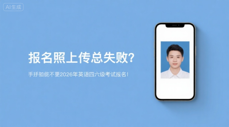 报名照上传总失败？手把手教你搞定2026年英语四六级考试报名！