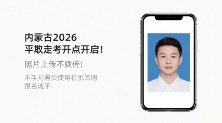 内蒙古2026下半年自考报名开启！照片上传不通过？手把手教你用手机搞定报名照