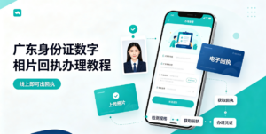 广东身份证数字相片回执办理教程，线上即可出回执