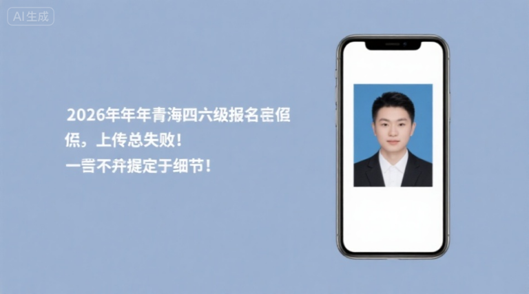 2026年下半年青海四六级报名照上传总失败？一篇文章帮你搞定所有细节！