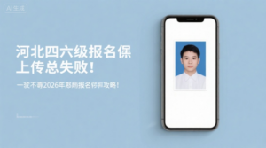 河北四六级报名照上传总失败？一招搞定2026下半年报名全攻略！