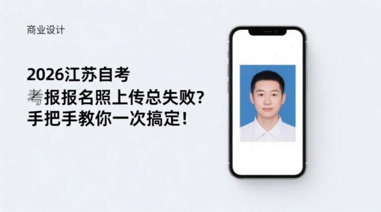 2026江苏自考报名照上传总失败？手把手教你一次搞定！