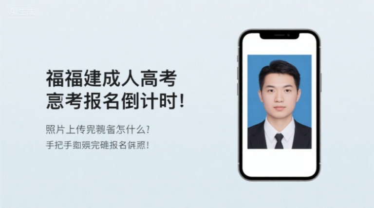 福建成人高考报名倒计时！照片上传不通过怎么办？手把手教你搞定报名照