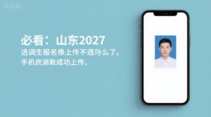 必看！山东2027选调生报名照上传不通过怎么办？手把手教你成功上传