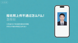 报名照上传不通过怎么办？江苏省2027年选调生报名全攻略，手把手教你搞定证件照！