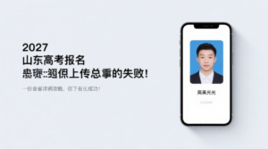 2027山东高考报名照上传总失败？这份超详细攻略助你一次成功！