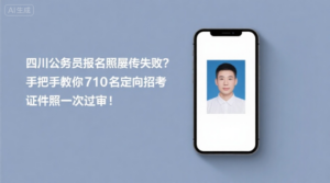 四川公务员报名照屡传失败？手把手教你710名定向招考证件照一次过审！